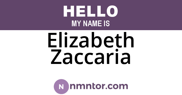 Elizabeth Zaccaria