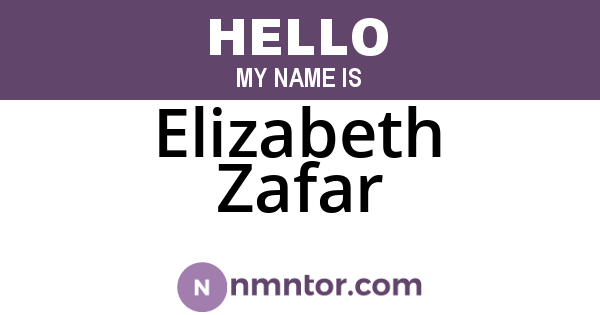 Elizabeth Zafar
