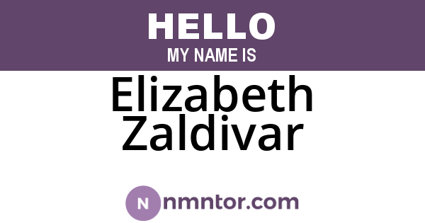 Elizabeth Zaldivar