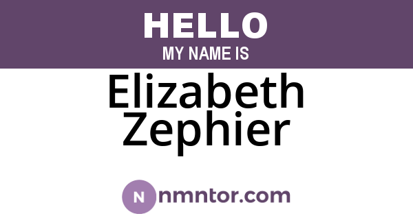 Elizabeth Zephier