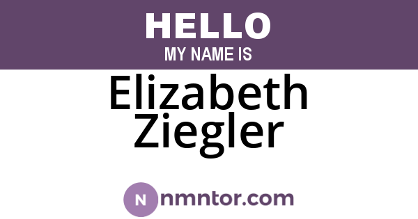 Elizabeth Ziegler