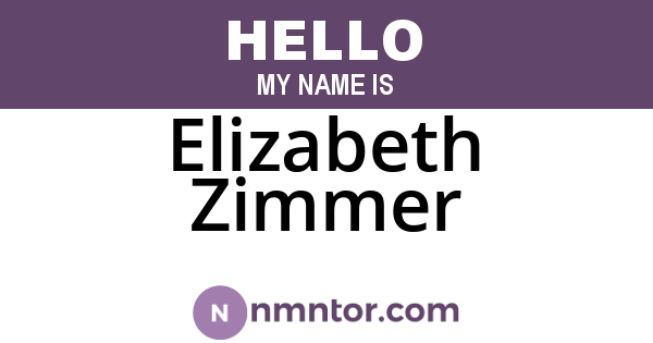 Elizabeth Zimmer