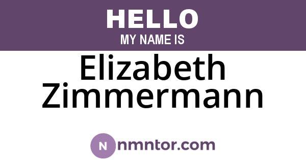 Elizabeth Zimmermann