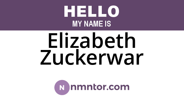 Elizabeth Zuckerwar