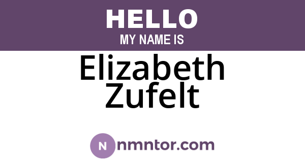 Elizabeth Zufelt