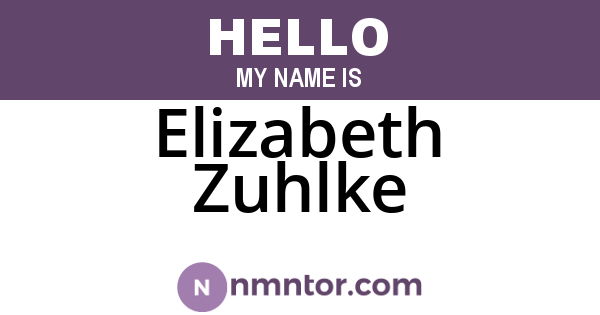 Elizabeth Zuhlke