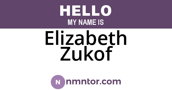 Elizabeth Zukof