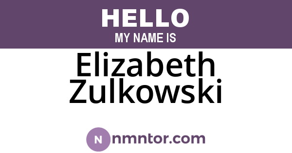 Elizabeth Zulkowski