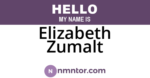 Elizabeth Zumalt