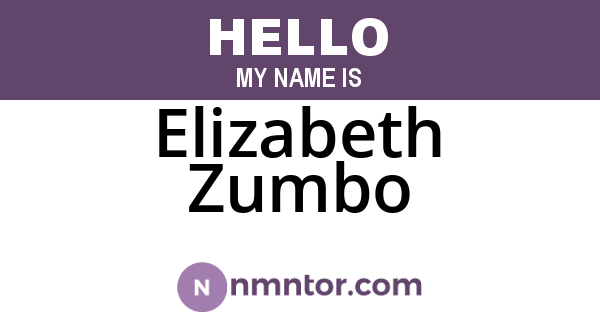 Elizabeth Zumbo