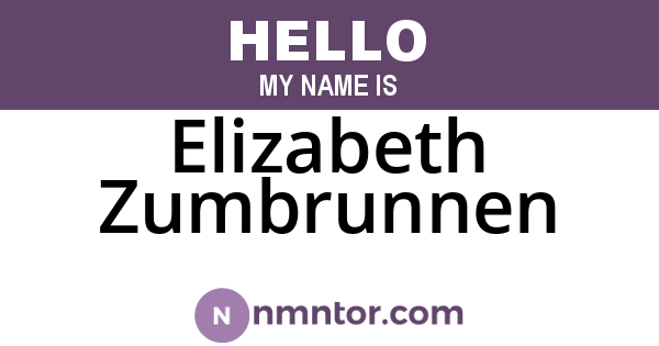 Elizabeth Zumbrunnen