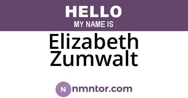 Elizabeth Zumwalt