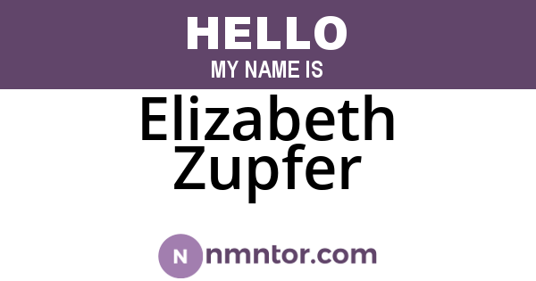 Elizabeth Zupfer
