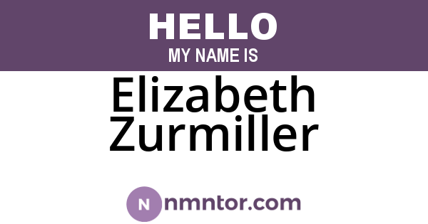 Elizabeth Zurmiller