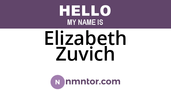 Elizabeth Zuvich