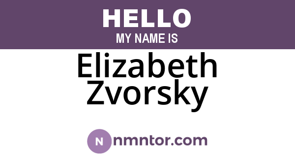 Elizabeth Zvorsky