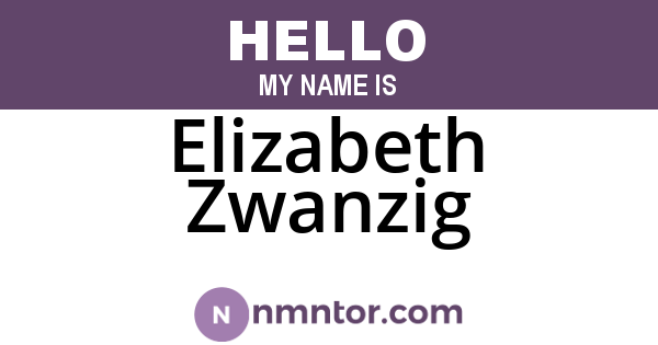 Elizabeth Zwanzig