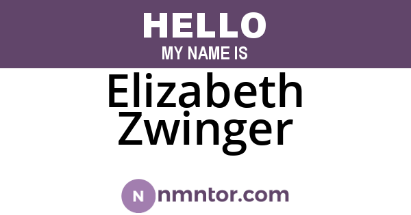 Elizabeth Zwinger