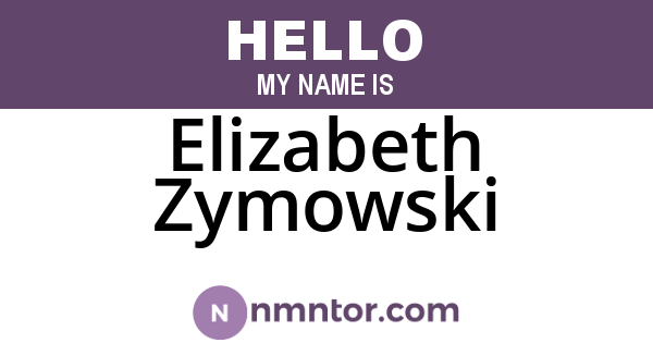 Elizabeth Zymowski