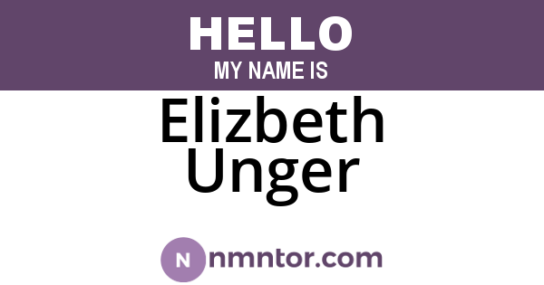 Elizbeth Unger
