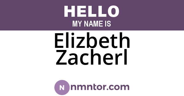 Elizbeth Zacherl