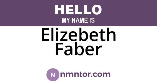 Elizebeth Faber