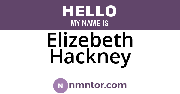 Elizebeth Hackney