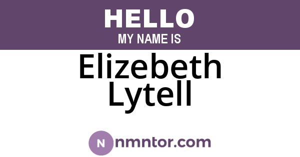 Elizebeth Lytell