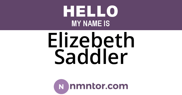 Elizebeth Saddler