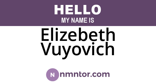 Elizebeth Vuyovich