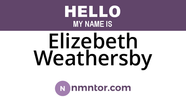 Elizebeth Weathersby
