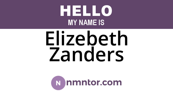 Elizebeth Zanders