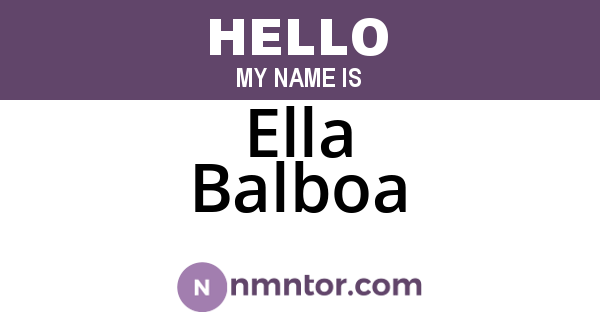 Ella Balboa