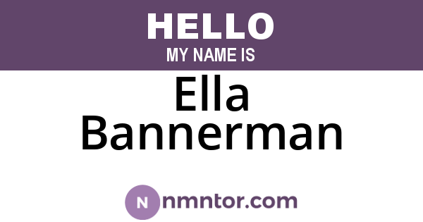 Ella Bannerman