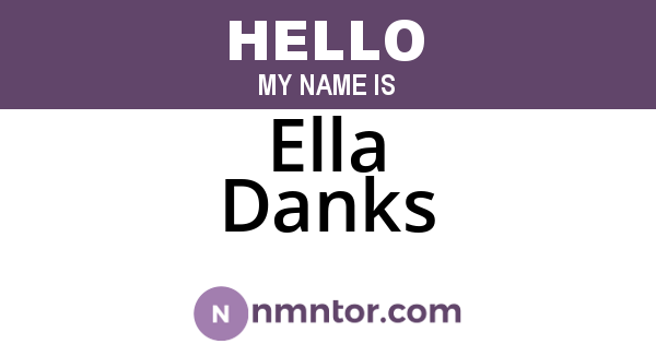 Ella Danks