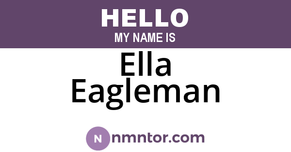 Ella Eagleman