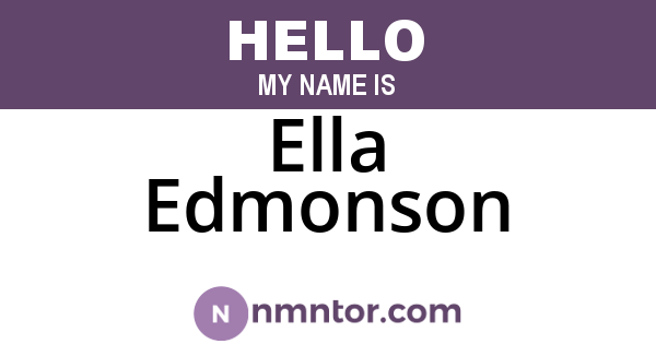Ella Edmonson