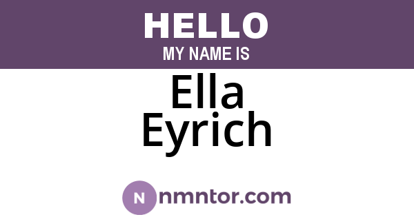 Ella Eyrich