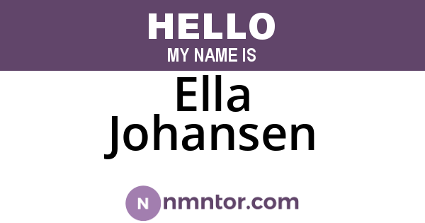Ella Johansen