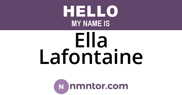 Ella Lafontaine