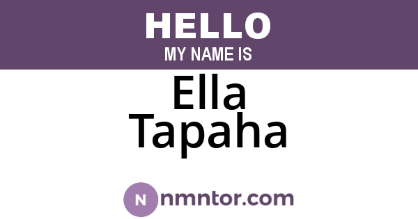 Ella Tapaha
