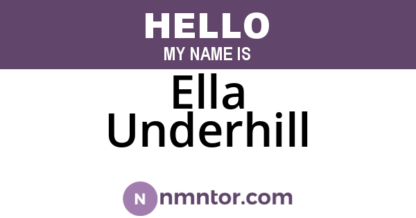 Ella Underhill