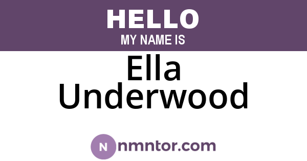 Ella Underwood