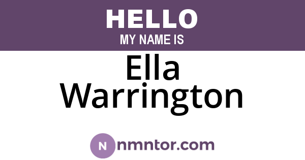 Ella Warrington