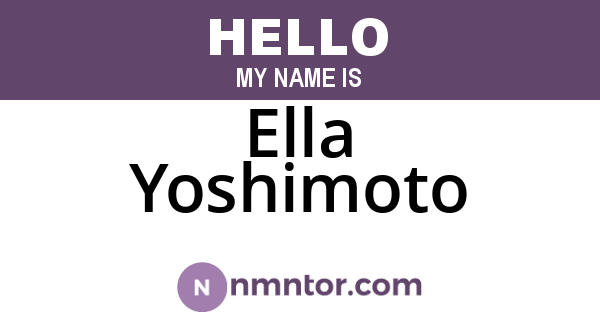 Ella Yoshimoto