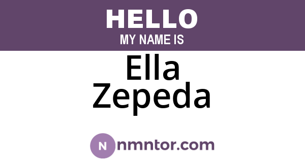 Ella Zepeda