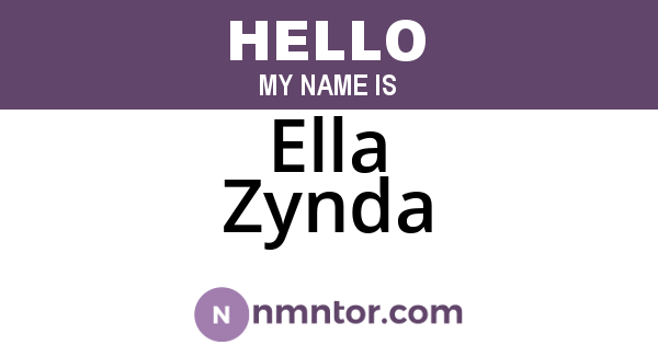 Ella Zynda