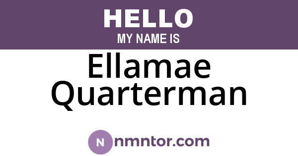 Ellamae Quarterman