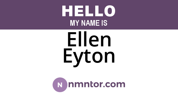 Ellen Eyton