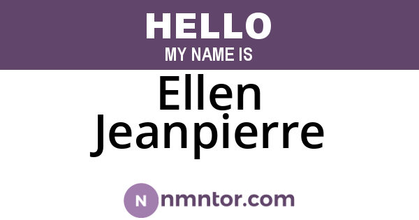 Ellen Jeanpierre